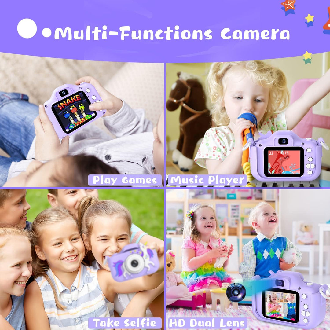 Dwfit Cámara de selfie mejorada para niños, regalos de cumpleaños d...