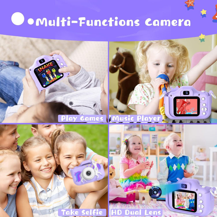 Dwfit Cámara de selfie mejorada para niños, regalos de cumpleaños d...
