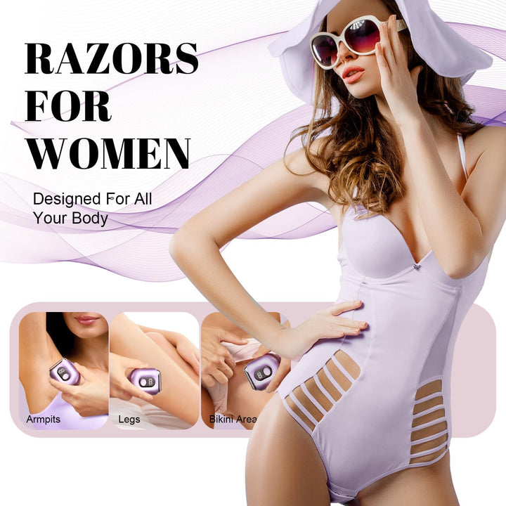 Afeitadora eléctrica inalámbrica para mujer: mini maquinillas de af...