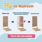 Zakkart Paquete de 2 tablas rascadoras para gatos, cartón de 25.6 pulgadas de alto, en forma de L, rascador vertical para gatos de interior, poste rascador para gatos para pared y sofá, tamaño grande