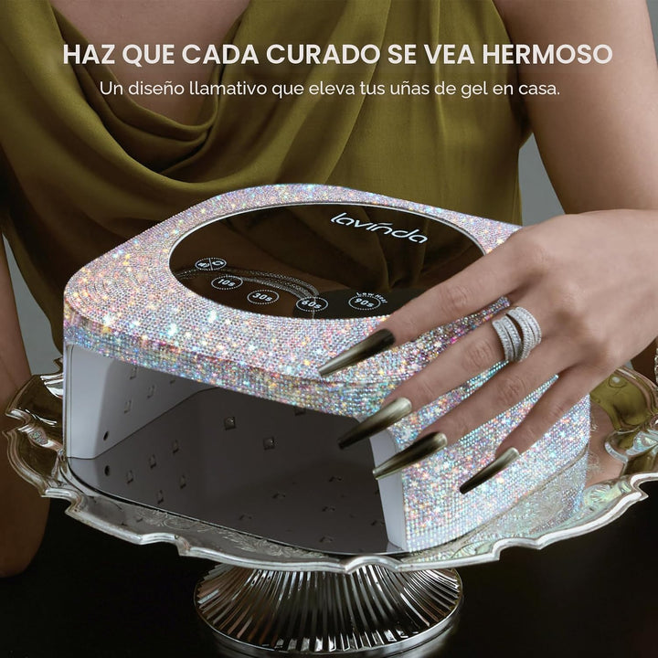 Lavinda Lámpara de uñas UV LED, lámpara de uñas recargable inalámbr...