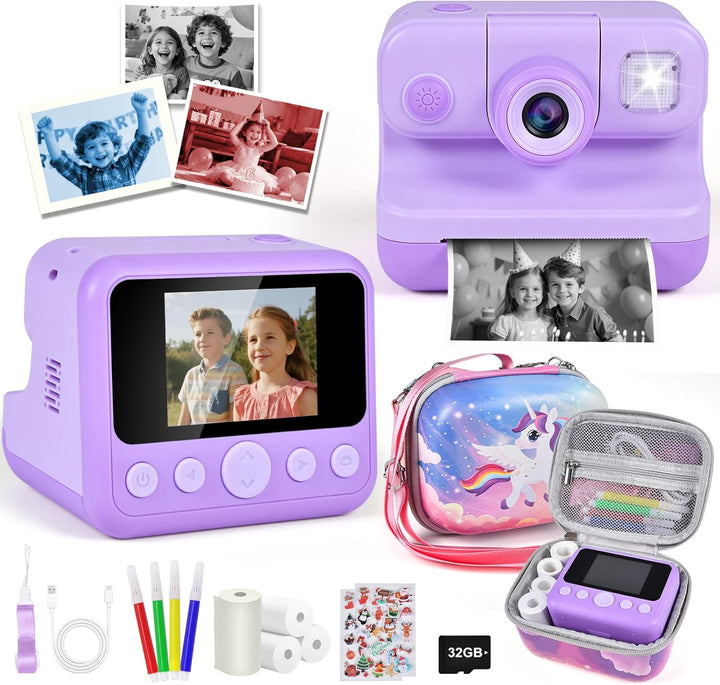 Elecoutek Cámara de impresión instantánea para niños, cámara digita...