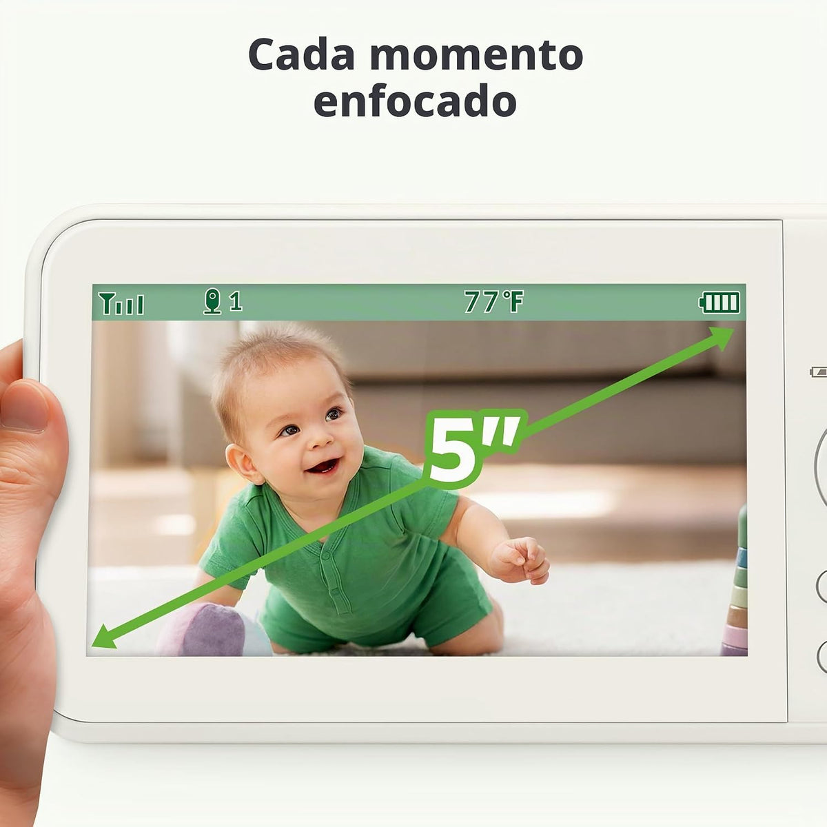 LeapFrog Cámara de monitor de bebé sin WiFi y audio LeapView Twoo, pantalla