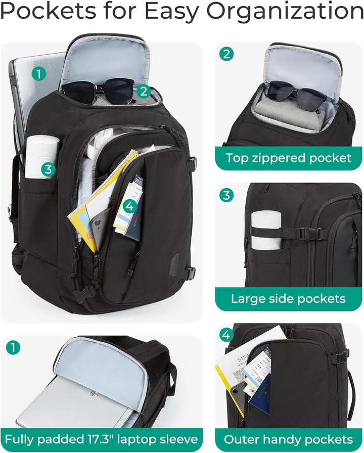 BAGSMART Mochila universitaria de viaje para computadora portátil,...