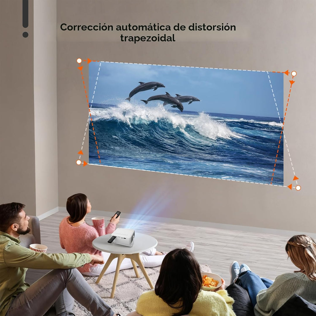 Mini proyector con WiFi y Bluetooth, AKIYO 2026 Proyector actualiza...