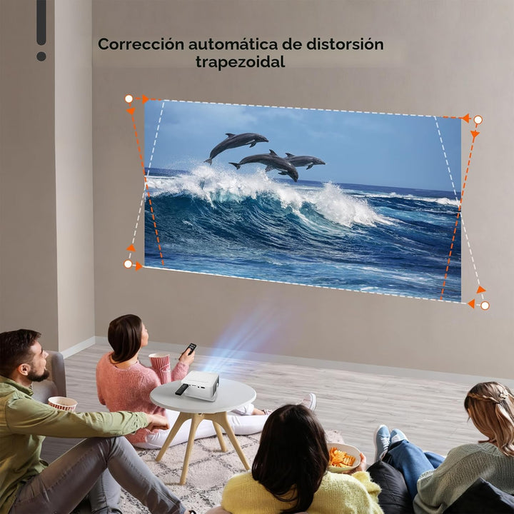 Mini proyector con WiFi y Bluetooth, AKIYO 2026 Proyector actualiza...