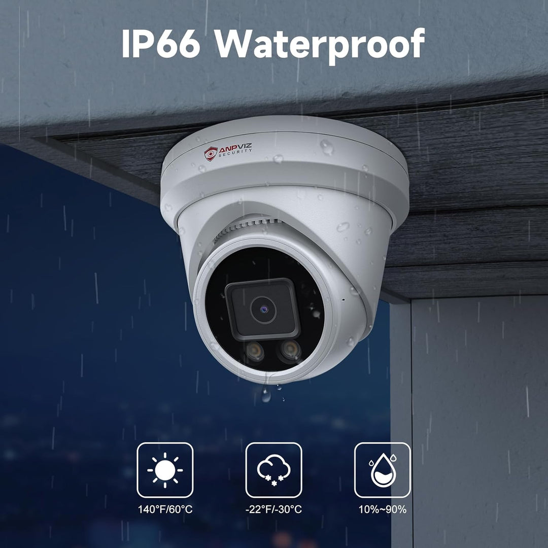 Anpviz Cámara IP PoE de 12MP para exteriores, cámara IP de segurida...