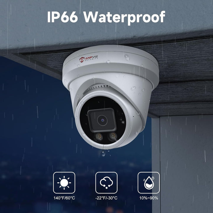 Anpviz Cámara IP PoE de 12MP para exteriores, cámara IP de segurida...