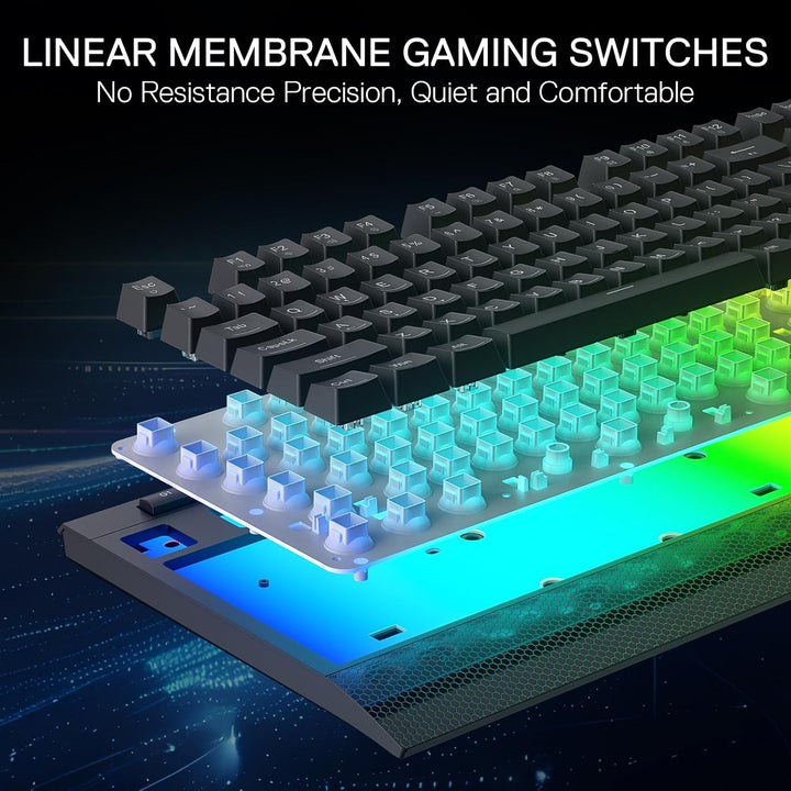 Redragon K525 RGB retroiluminado 104 teclas teclado para juegos de...