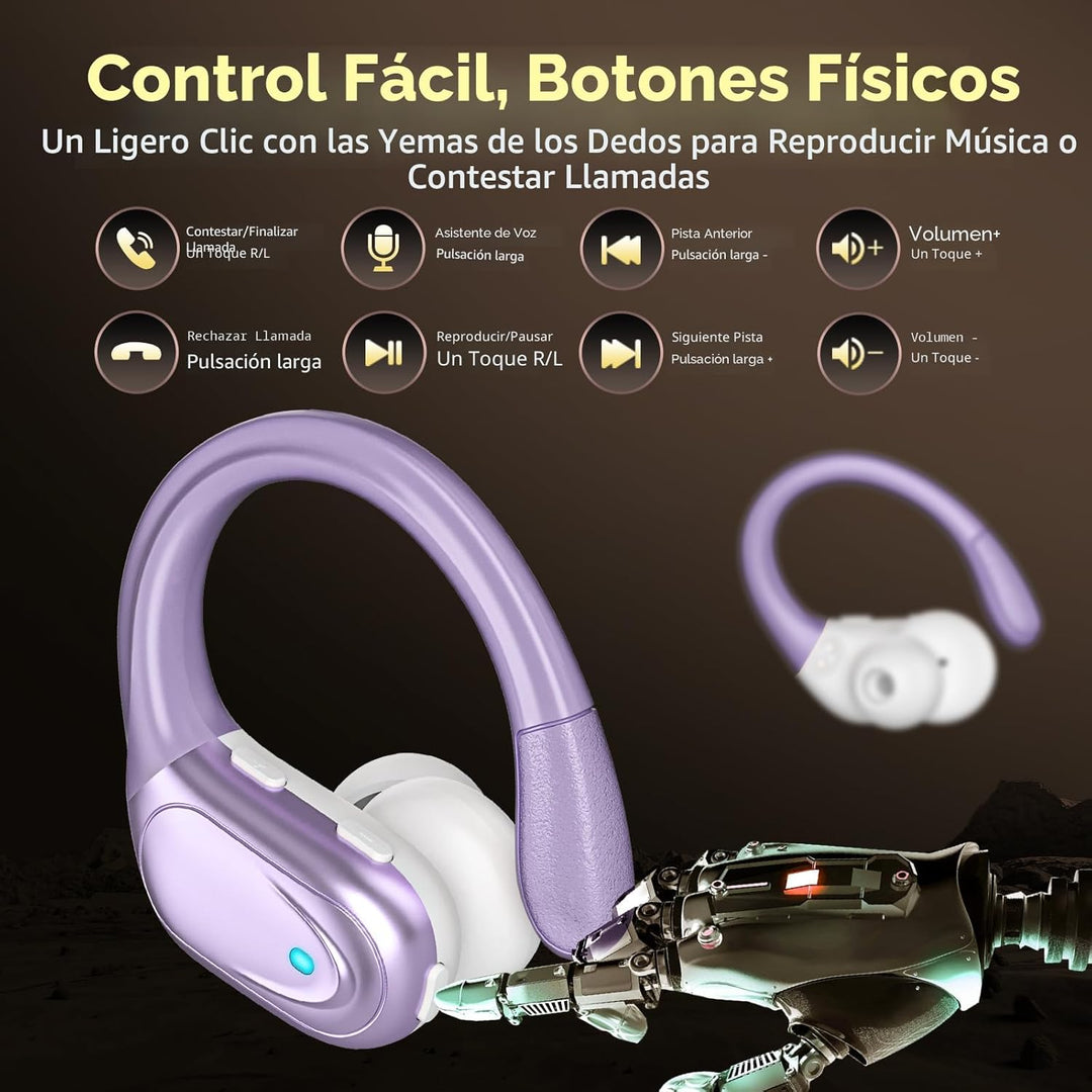 HAOYUYAN Auriculares inalámbricos Bluetooth 5.3 con reproducción de...