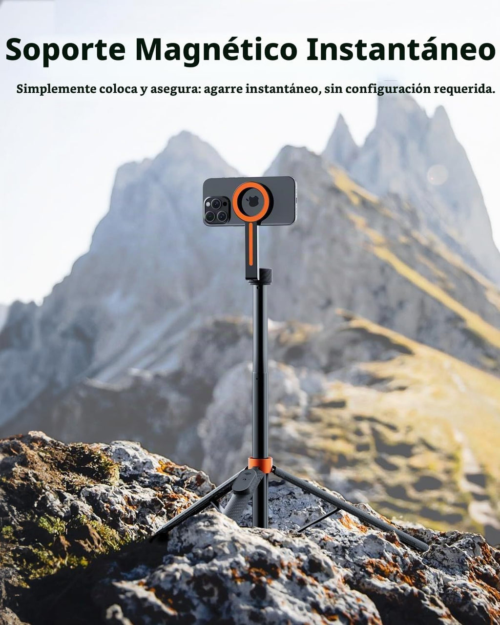 TODI Trípode magnético de 65" para iPhone con control remoto, palo de selfie para iPhone Magsafe, soporte de trípode para teléfono celular para grabación, trípode de viaje compatible con las series 16