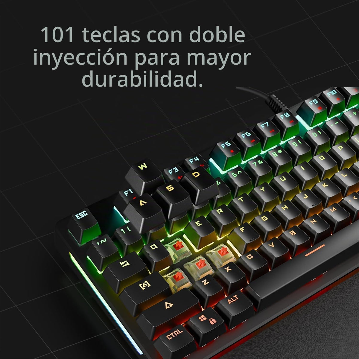 RAMPAGE GEAR KB-R86 Umbra Teclado mecánico para juegos \u2013 Inter...