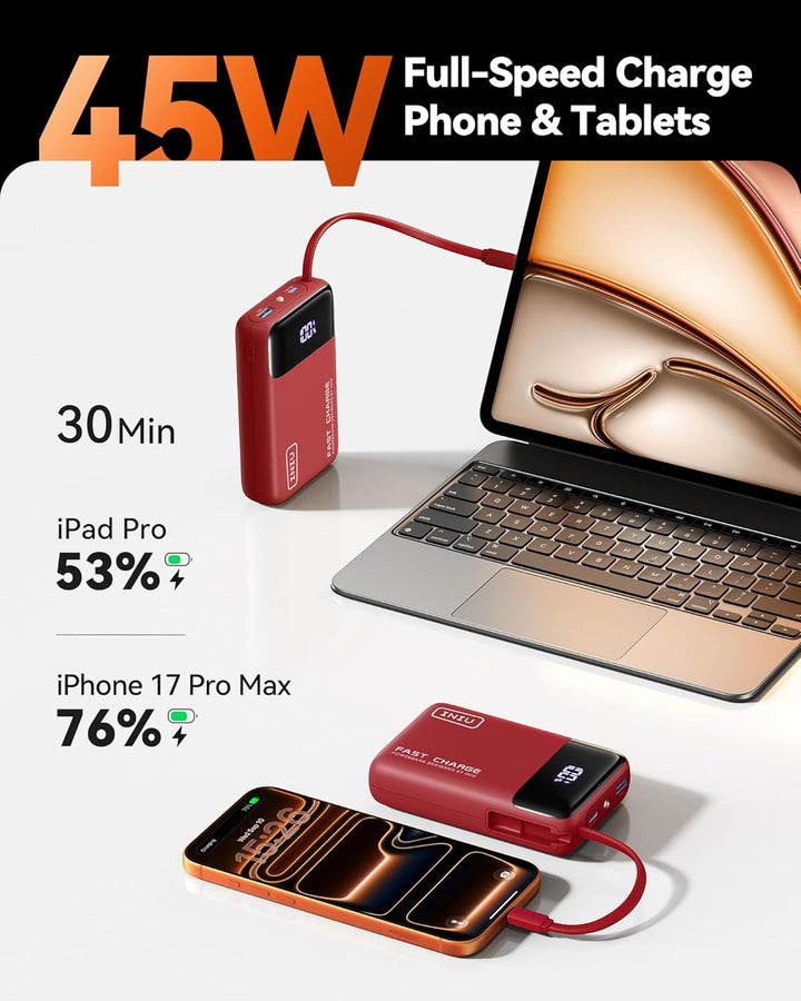INIU Cargador portátil, batería externa compacta de 20000mAh con ca...