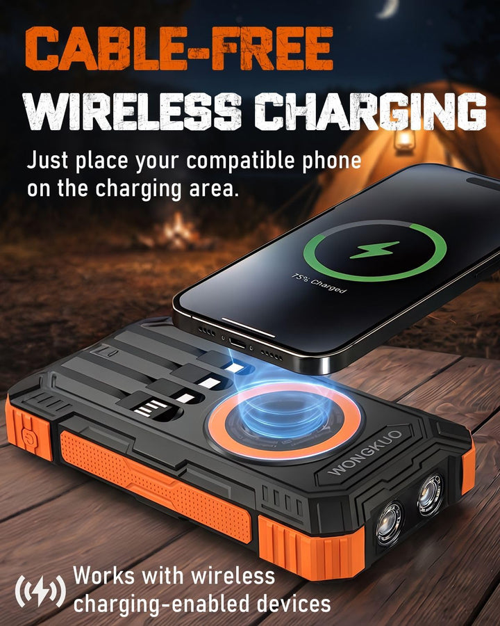 Cargador solar Banco de energía - 49800mAh QC3.0 Cargador portátil...
