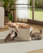 DownyPaws Casa para gatos de interior, cueva Peekaboo Cat Bed Cave
