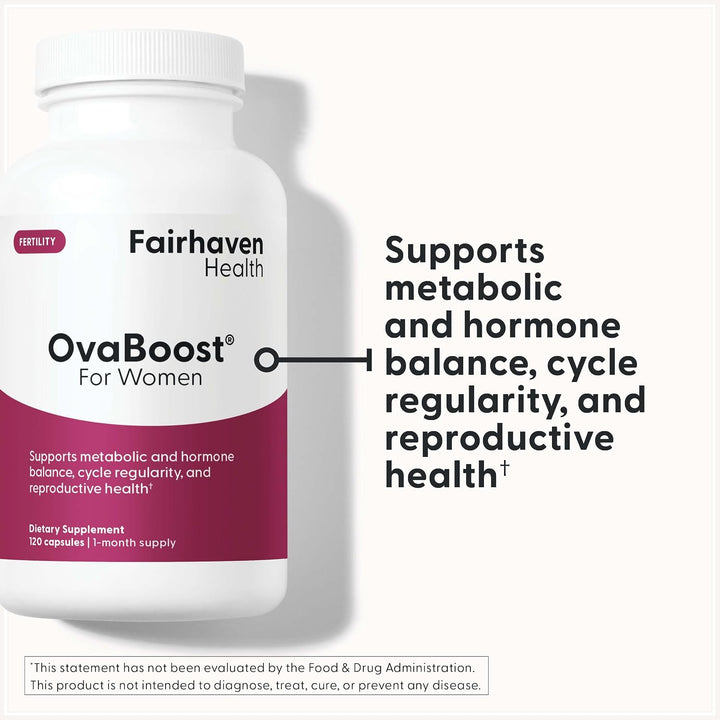 Fairhaven Health Ovaboost Suplementos de fertilidad para mujeres |...