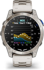 Garmin D2™ Mach 1, reloj inteligente aviador con pantalla táctil con mapa móvil GPS, tiempo de aviación, características de salud y bienestar y más, pulsera de titanio ventilada