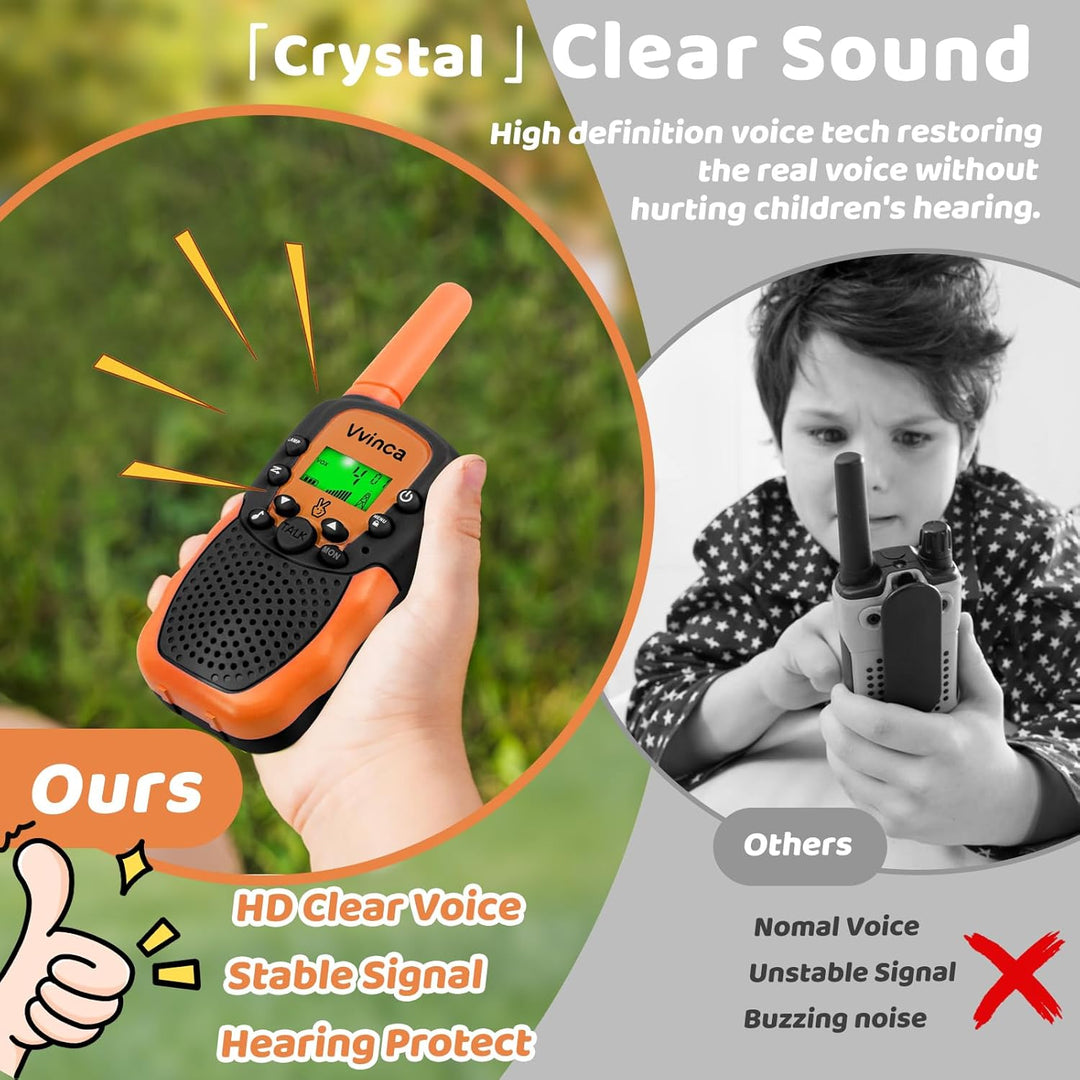 Vvinca Walkie Talkies para niños recargables, juguetes y regalos pa...