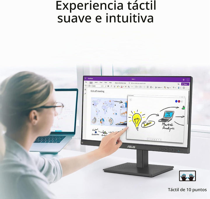 ASUS Monitor multitáctil 1080P de 24 pulgadas (BE24ECSBT) - Full HD...