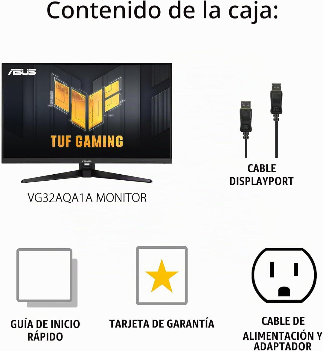 ASUS TUF Gaming Monitor HDR de 31.5 pulgadas 1440P (VG32AQA1A) - QH...