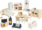 Le Toy Van Wooden Dolls House Full Starter Furniture & Accessories Playset