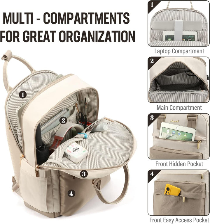 LOVEVOOK - Mochila para laptop de 15.6 pulgadas para mujer, bolsa d...