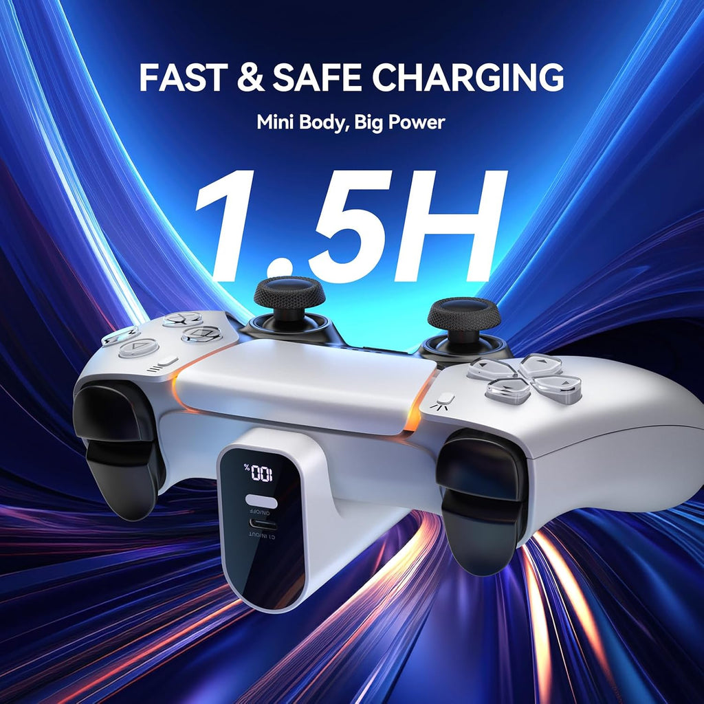 Cargador para controlador PS5, paquete de baterías para PlayStation DualSense y Edge