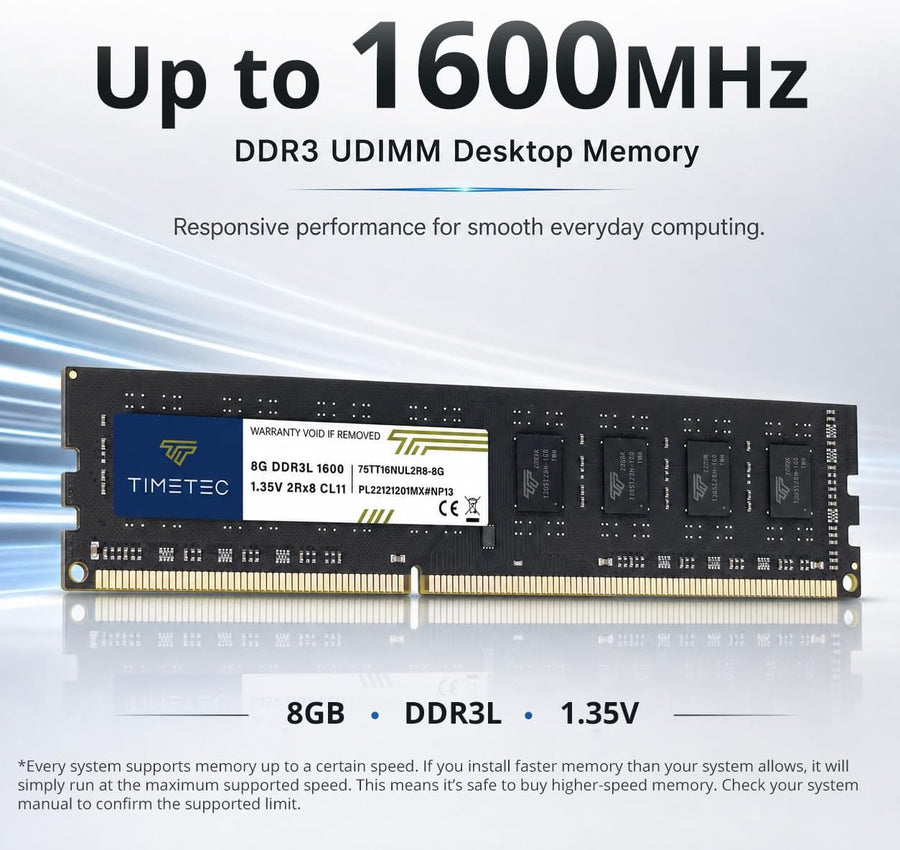 Timetec Hynix Módulo de memoria grado A, IC, de 1600 megahercios, (...