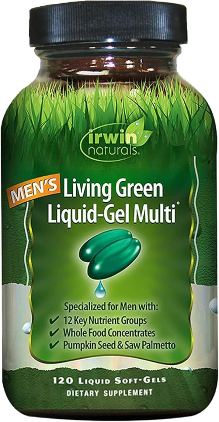 Irwin Naturals Living Green - Multivitamínico diario para hombre, 1...