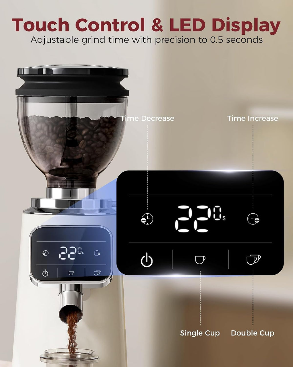 Tuni G3 Commercial - Molinillo de café de rebabas planas de 2.520 in