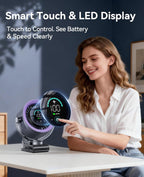 KIMMOO Ventilador portátil recargable de 4000 mAh, control táctil d...
