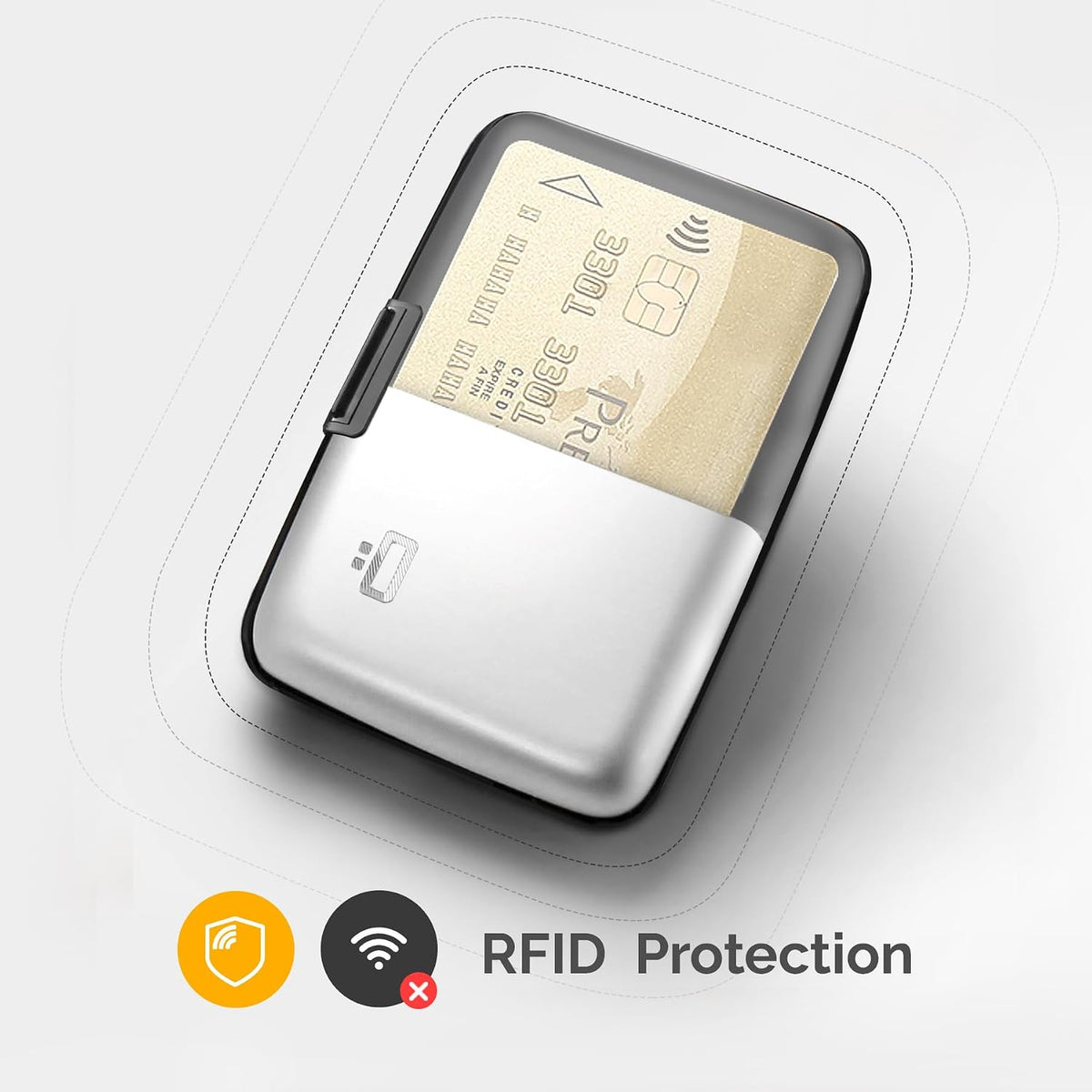Cartera de aluminio con tarjetero, protección RFID. Modelo: STOCKHOLM