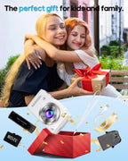 Cámara digital 4K de enfoque automático para vlogging para fotografía con zoom de 16X antivibración, tarjeta de 32 GB, cámara portátil compacta de 48 MP, regalo para niños y niñas principiantes