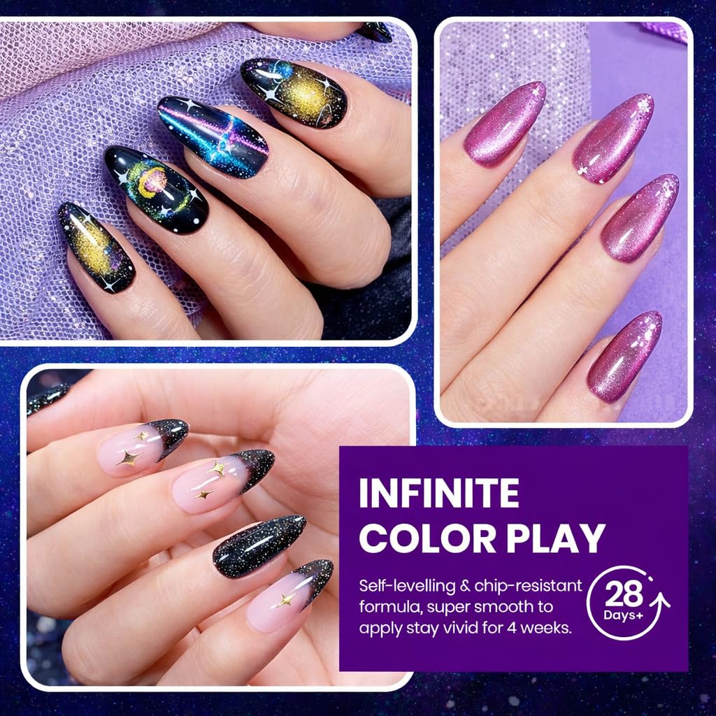 Beetles Chameleon - Juego de esmaltes de uñas de gel de 20 colores,...