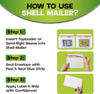 Sobres Shell Mailer Incognito para Cartas de Intercambio, sobres para envío de 100 cartas