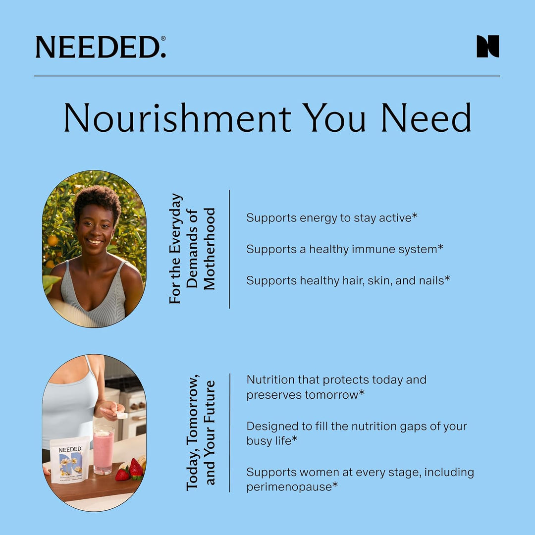 Needed. Multivitamínico en polvo para mujeres con 22 vitaminas, min...