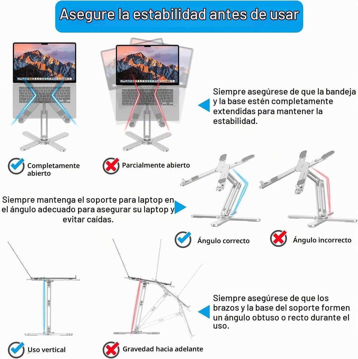 OMOTON LA10 360° giratorio portátil soporte elevador plegable para...