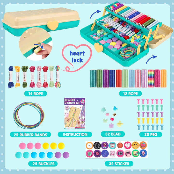 Kit de fabricación de pulseras de la amistad con caja de almacenami...