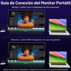 InnoView - Monitor portátil grande de 23.8 pulgadas 2K 100Hz ∆E<...