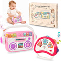 Juguetes musicales para bebés, reproductor de música 2 en 1 y