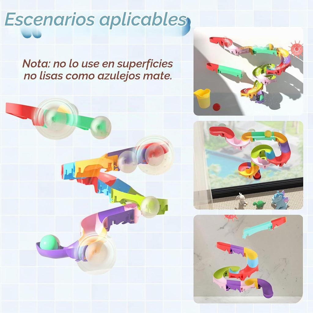 taseyok Juguetes de baño para niños pequeños, juguetes de bañera para bebés con rociadores de ducha de elefante y pista deslizante, juguetes de animales flotantes de pesca, juguetes creativos para