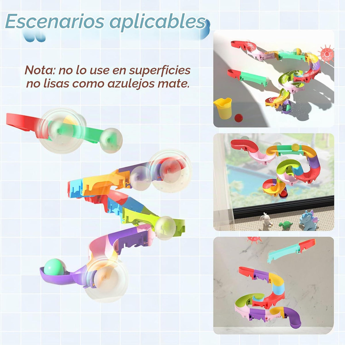 taseyok Juguetes de baño para niños pequeños, juguetes de bañera para bebés con rociadores de ducha de elefante y pista deslizante, juguetes de animales flotantes de pesca, juguetes creativos para