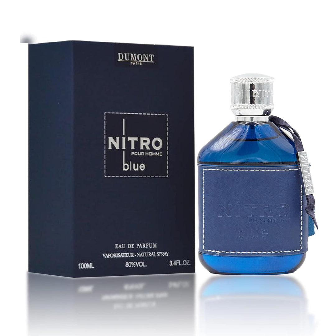 Dumont Nitro Blue Eau De Parfum para hombres de 3.4 onzas líquidas...