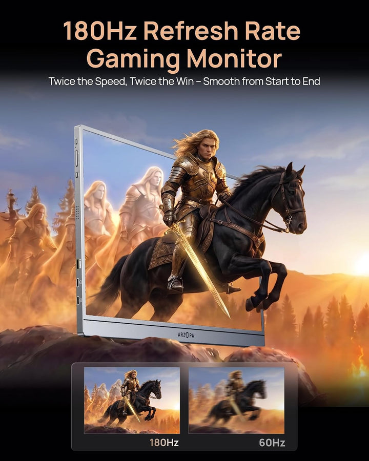 ARZOPA \u2013 Monitor portátil 16.1 pulgadas 2.5 K 180 Hz, 2560 x 1...