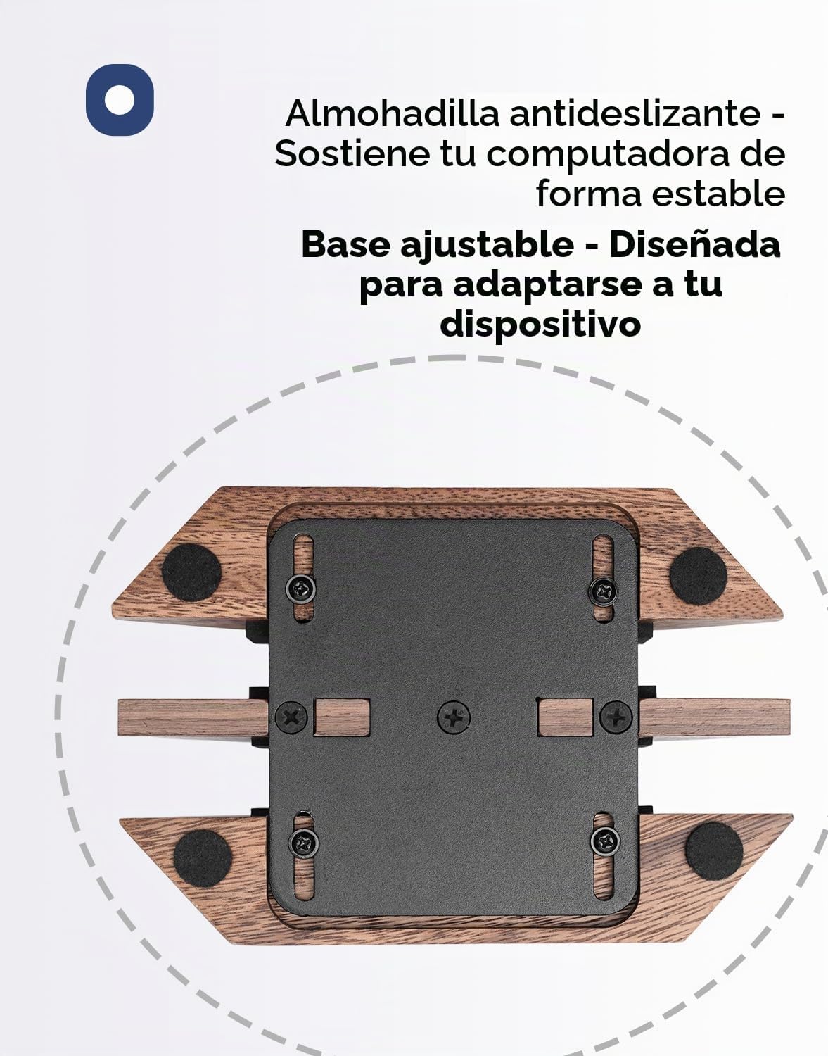 Nuvograin Soporte doble para laptop, soporte vertical ajustable par...