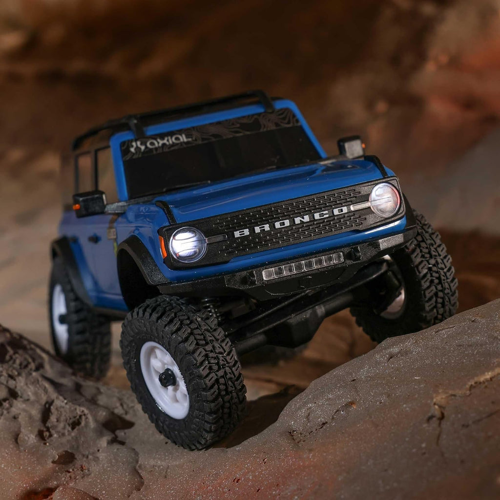 Axial 1/30 SCX30 Ford Bronco 4X4 RTR Rock Crawler a Escala 1/30, Motor Brushed, Azul