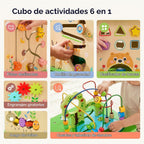 OOOK Cubo de actividades grande 5 en 1, cubo de actividades con temática