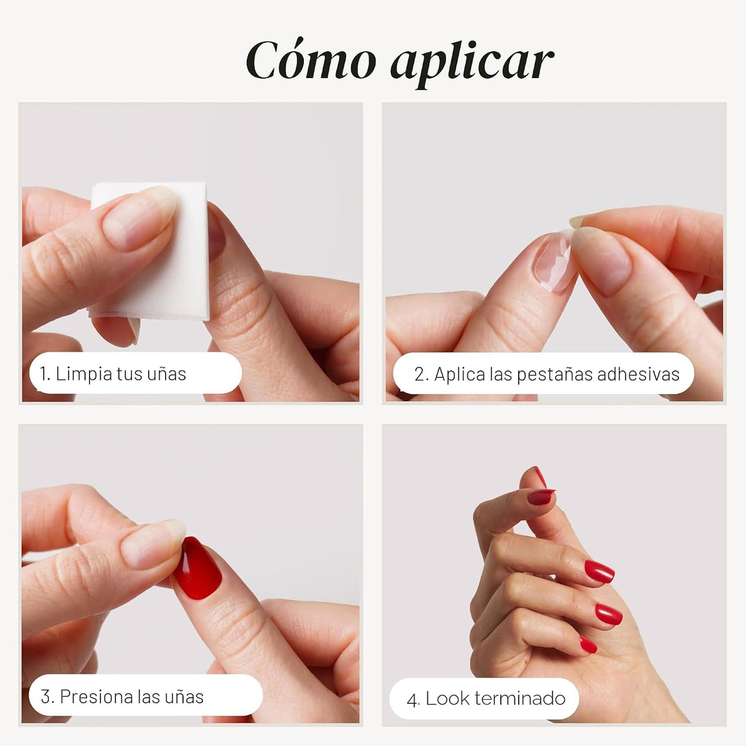 DOONAILS Uñas Postizas de gel suave a presión \u2013 Kit de 28 piez...