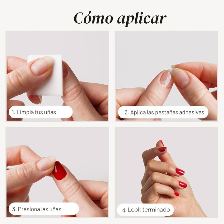 DOONAILS Uñas Postizas de gel suave a presión \u2013 Kit de 28 piez...