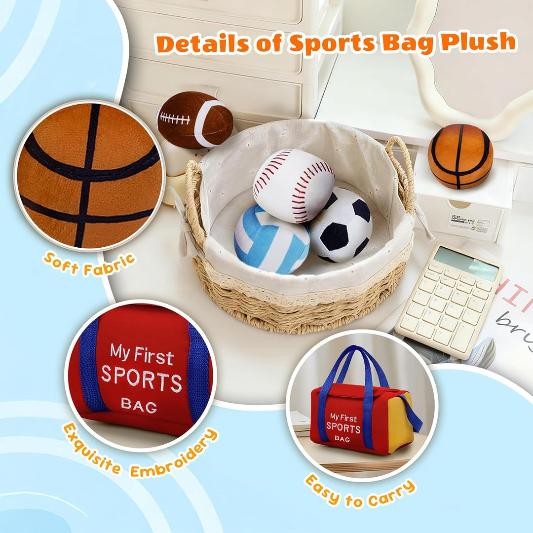 GERBIT My First Sports Bag - Bolsa de peluche, juguetes deportivos...
